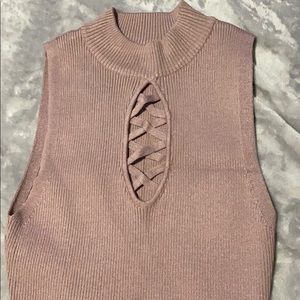 Mock neck bodycon dress